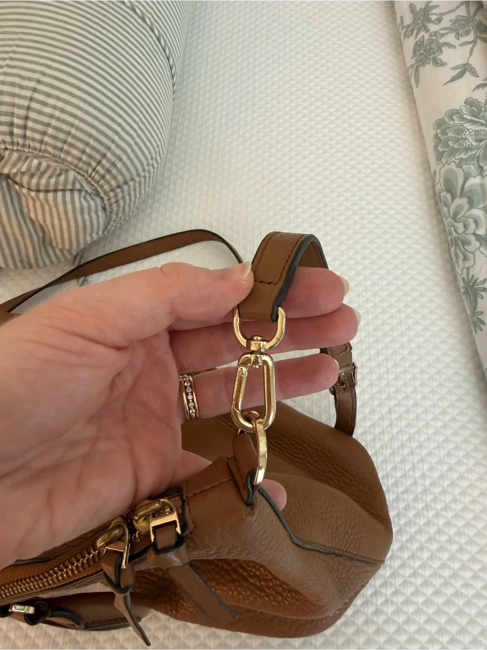 Tory Burch Tassel Leather Satchel - Tan / Light Brown